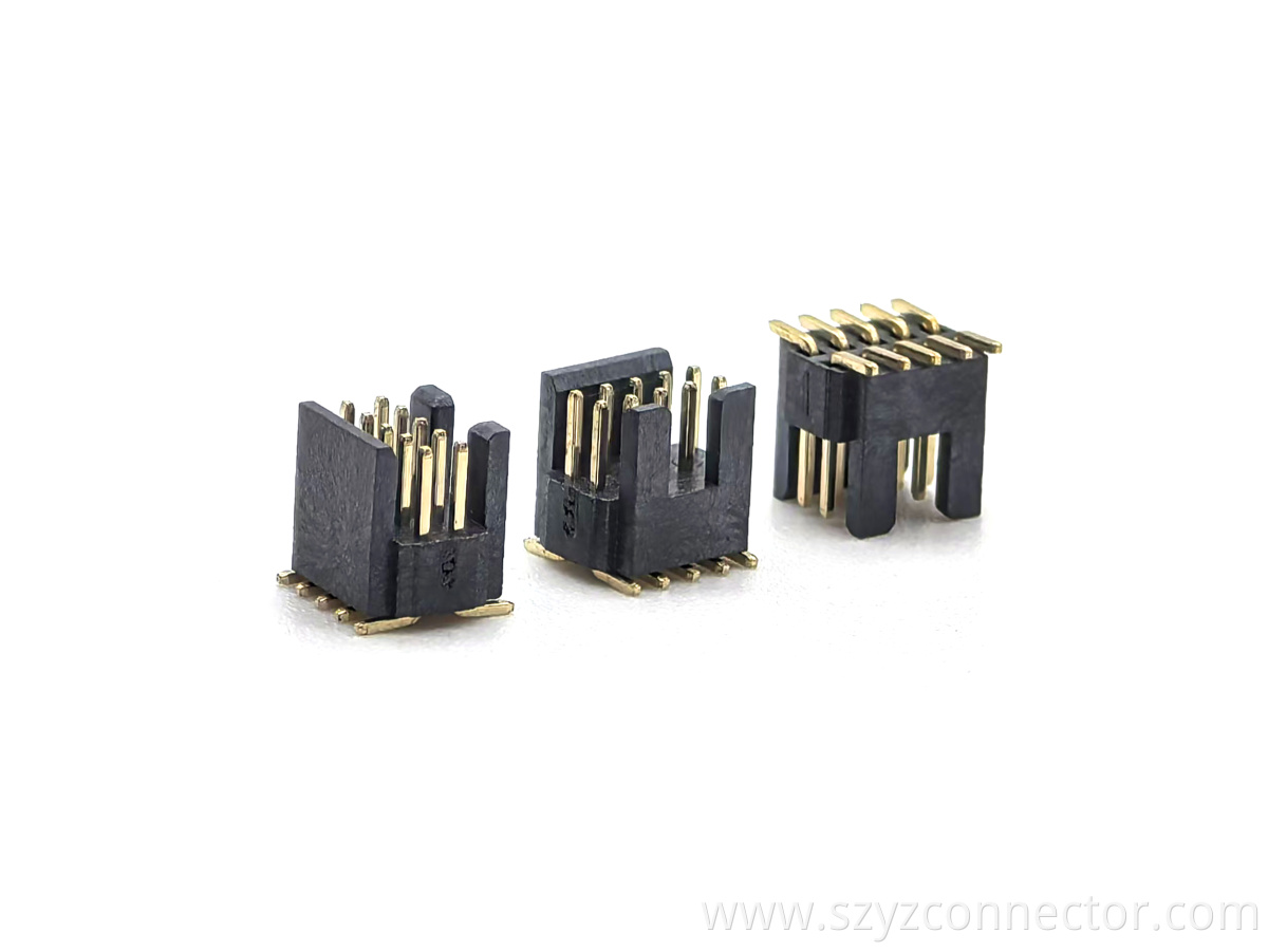 1.27mm Pitch Pin Header Connector With Fence LCP SMT H2.5mm 2*5P